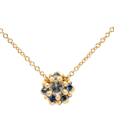 Small Blue Sputnik Necklace - Polly Wales Fine Jewelry,